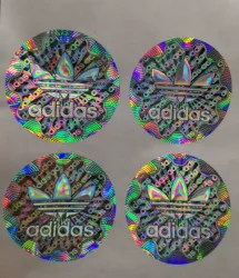 Custom Adhesive Printing 3D Anti-Fake Logo Foil Stickers Labels
