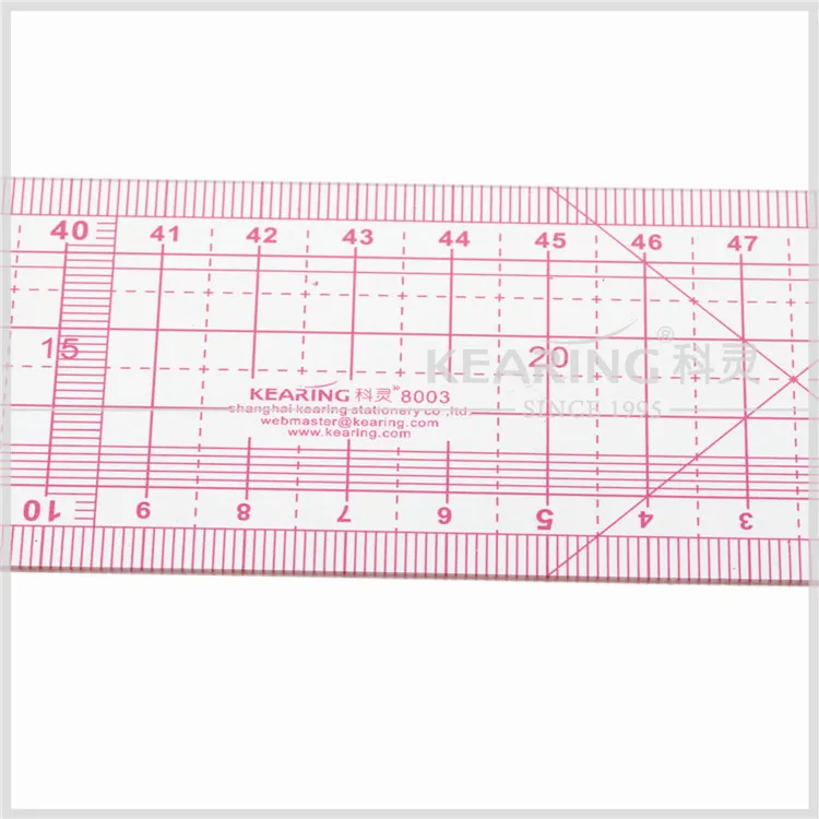 Kearing 50 cm grading ruler plastic pattern making ruler for sew tailors