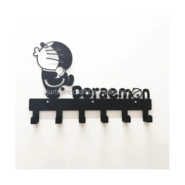 Metal Wall-mounted Train Shape Towel Clothes Hanging Rack Hooks