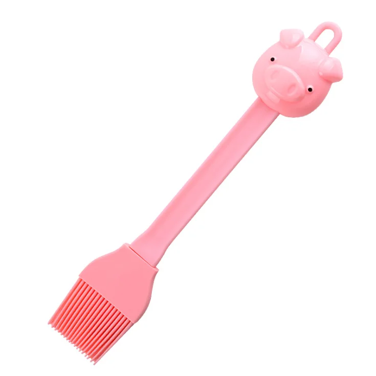 Pig cook big new butter grill cake baking kitchen silicone spatula oil brush set