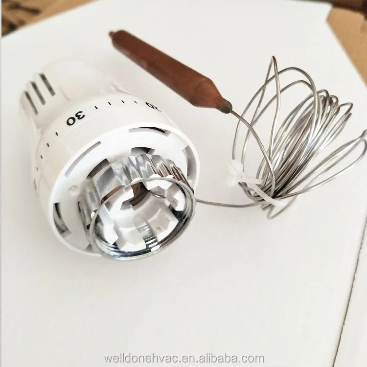 Remote control Sensor Thermostatic Capillary Controller floor Heating Radiator Thermostat Head