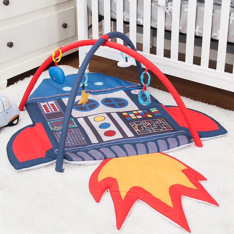 Red rocket style bracket game educational toys baby activity mat