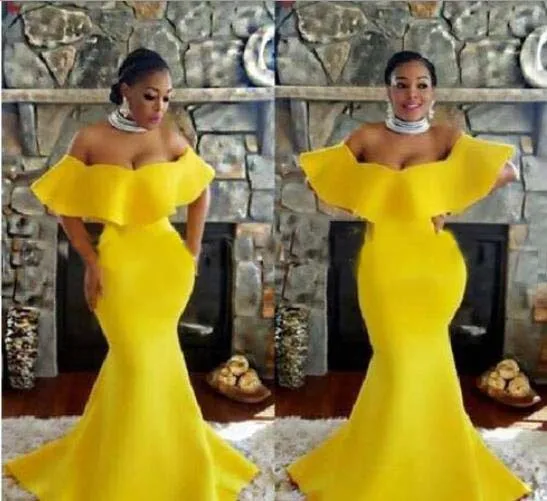 Chiffon Yellow Bat Sleeve Full Length Long Evening Dress