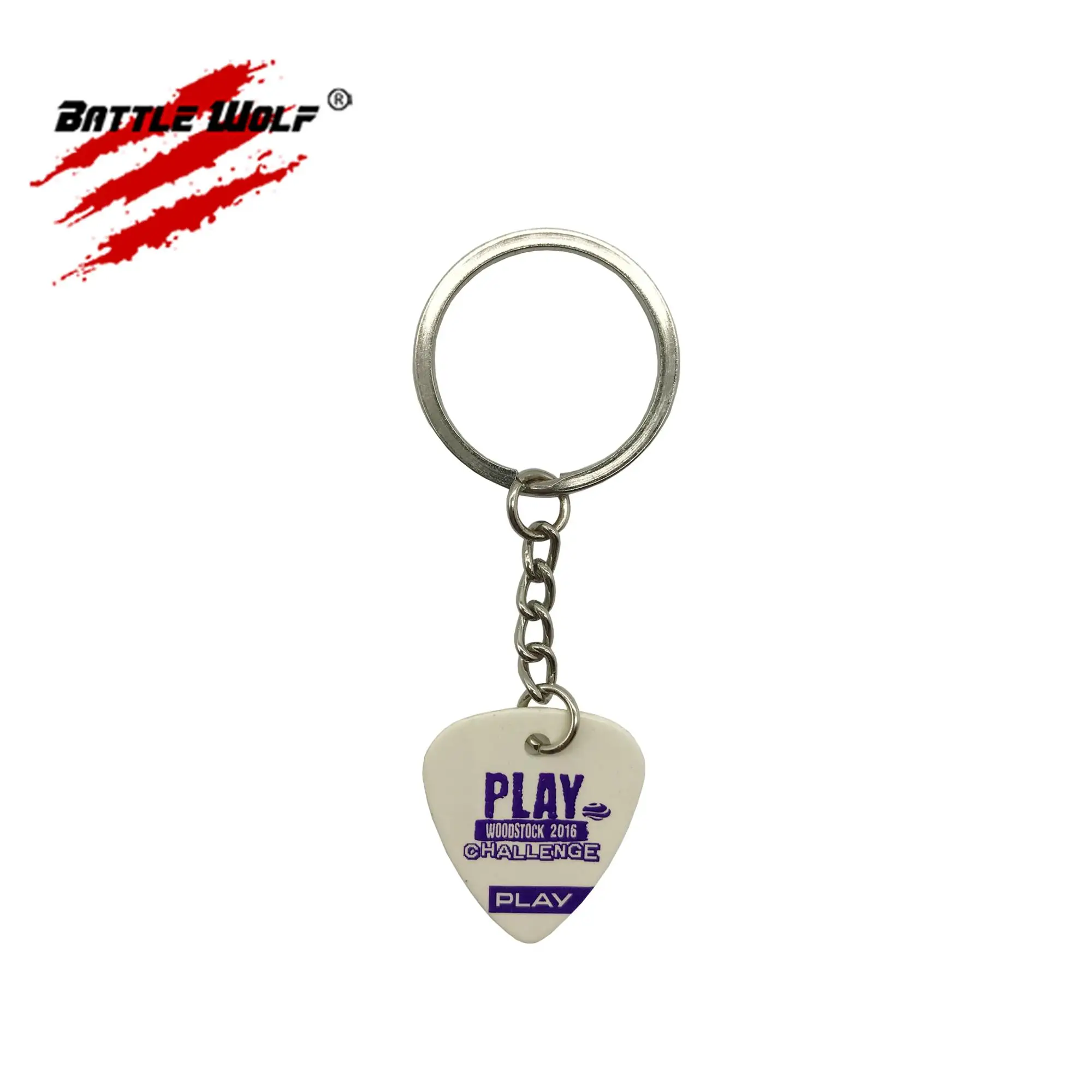 Hot Sell Custom Design Guitar Pick Keychain