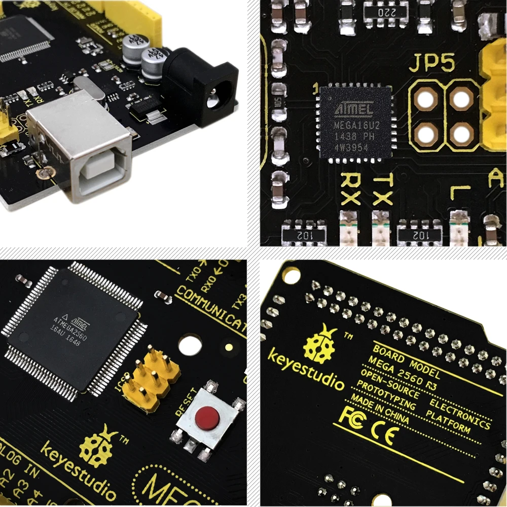 Keyestudio Mega 2560 R3 Совместимость развитию с Arduinos включены usb-кабель