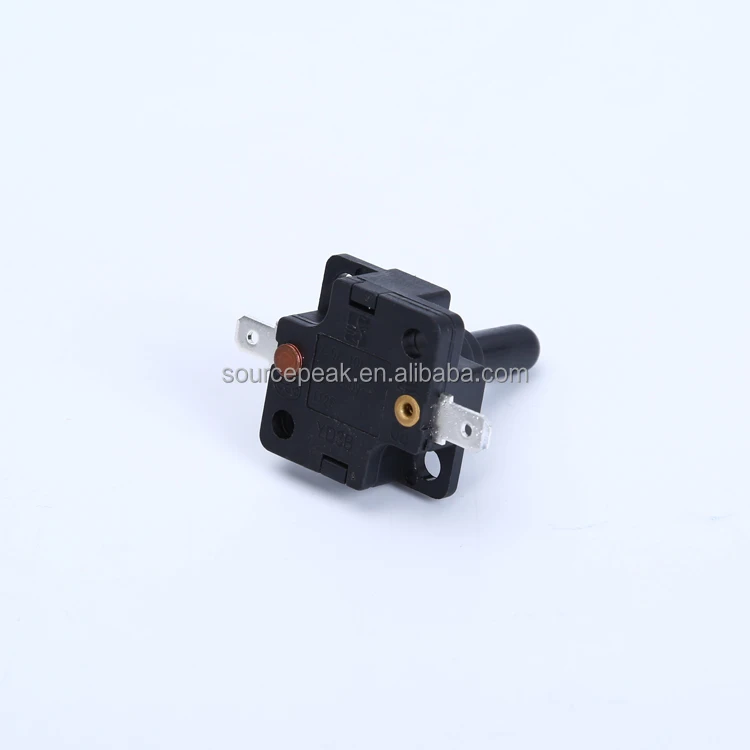 10A 125/250VAC Household Appliances Black Push Button Electric Safety Switch