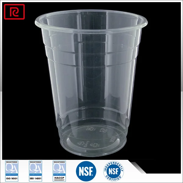 
U1000-P PP 32oz 1000ml disposable large model printed transparent microwave plastic cups 