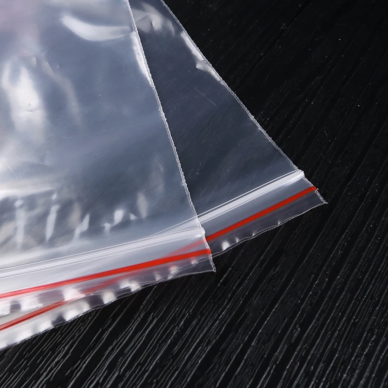 
ready to ship clear mylar ziplock bag transparent zipper bag PE reusable plastic zip lock bags custom with logo accepted 