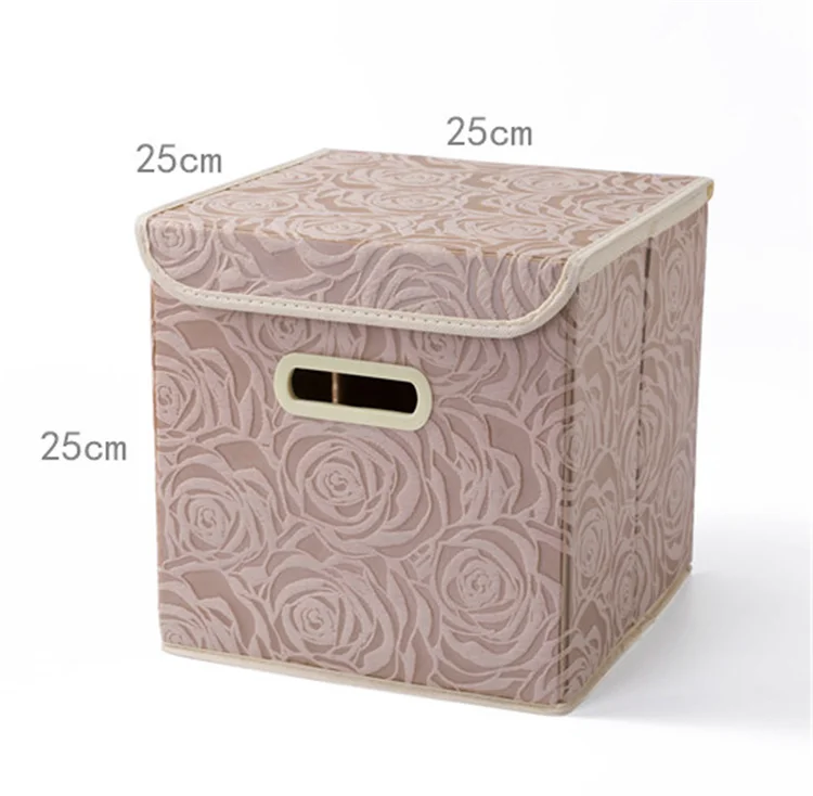 
Custom Design Large Eco Friendly Material Non Woven Toy Home Fabric Foldable Storage Box With Cardboard For Kids 