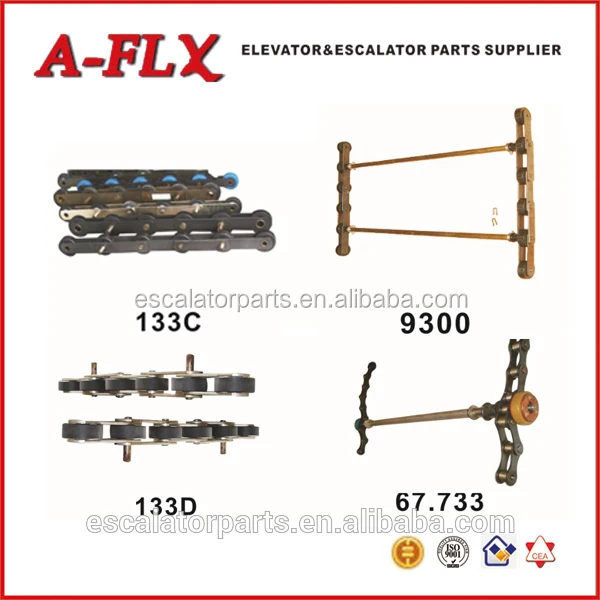
 67,733 Цепные Конвейеры эскалатора, Ступенчатая цепь с осью, подходит для эскалатора Mitsubishi, запасные части  