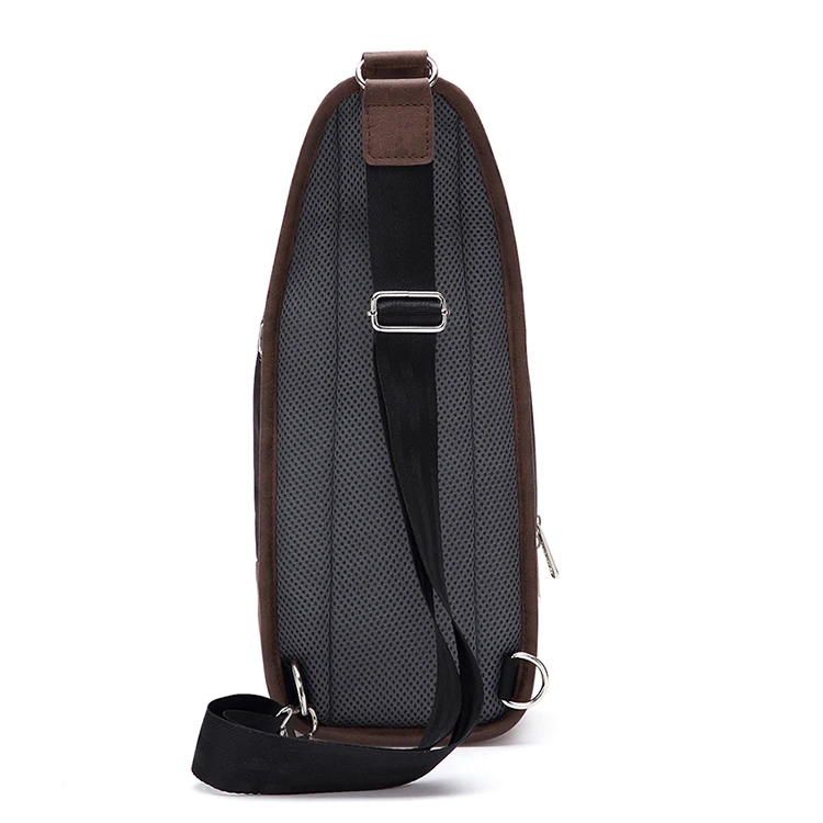 TINYAT Quanzhou Factory Classic Packable Shoulder Backpack Sling Nylon Brown Chest Bag Men