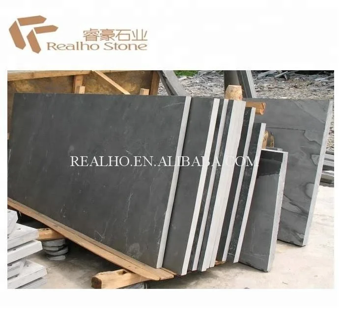 Распродажа натуральных шлифованных черных сланцевых плит