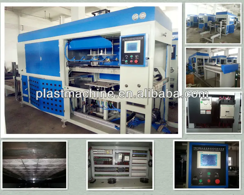 
high speed Siemens PLC control thick sheet vacuum forming machine for plate,tray,dish,nursery tray and other plastic container 