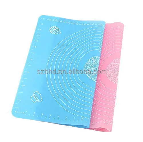 Durable Non-stick Silicone Baking Mat Dough Pastry Rolling Mat Food Grade Silicone Pastry Mat with Measurements