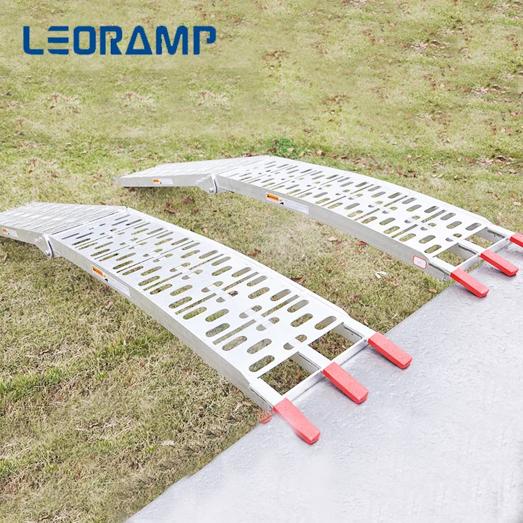Heavy duty foldable durable loading aluminum atv ramps for motorcycle