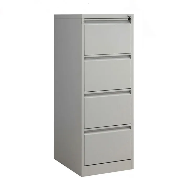 Vertical office metal steel filing cabinet lockable grey 4 drawer file cabinet