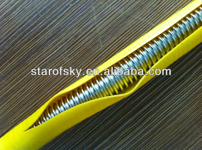 
stainless steel flex hose with yellow cover /boiler hose 