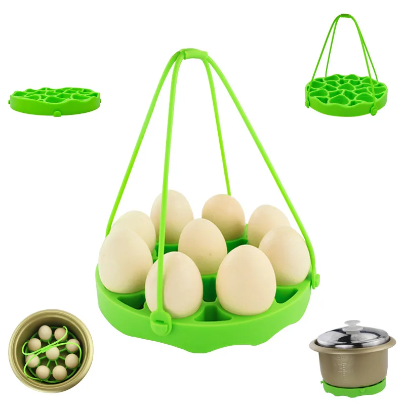 Soft 9 egg stand microwave boiled silicone egg holder