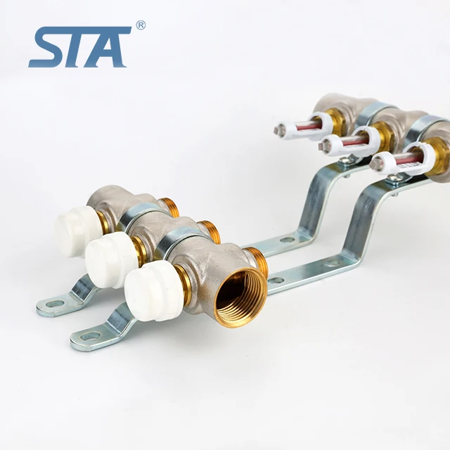 
STA.6157 china suppliers Brass Forging Water heating Valve Heater manifold HVAC System 
