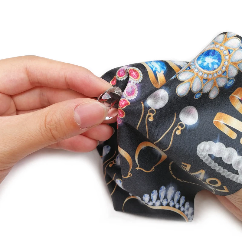 Ткань для чистки ювелирных изделий из микрофибры с пользовательским логотипом