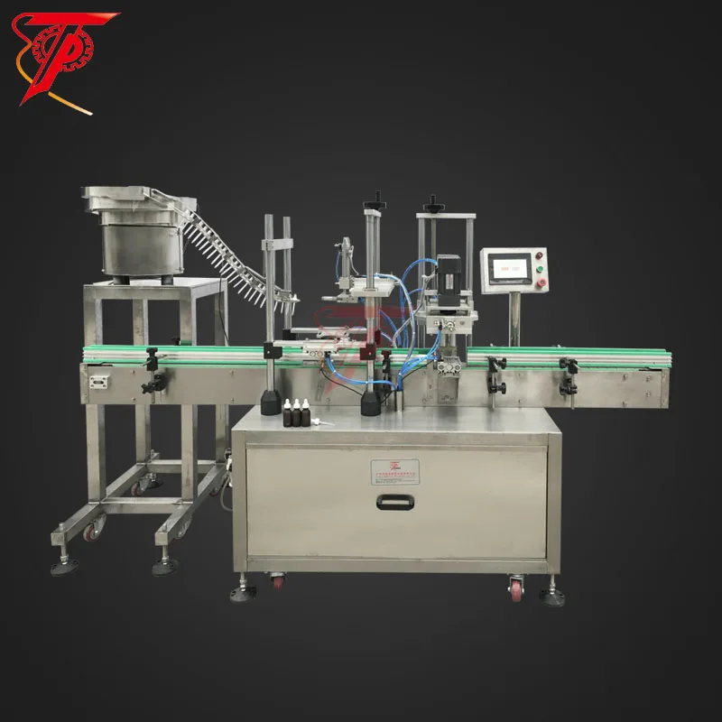 Trigger honey auto twist off lug capping machine with vibrating cap feeder