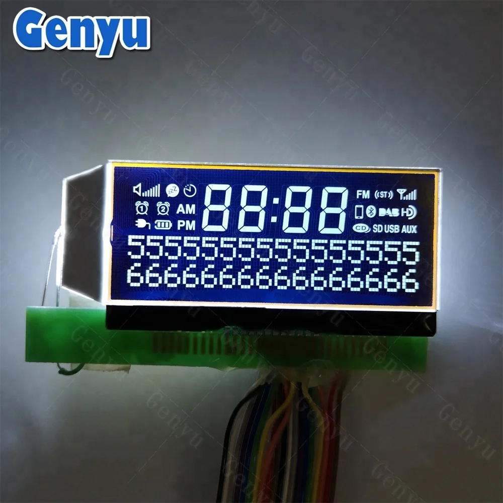 Blue LCD Screen 16x2 character and 7 segment display For Radio