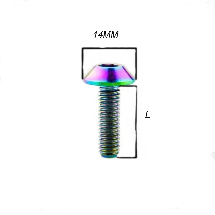 Motorcycle disc brake plate titanium M6  M8  umbrella head screw