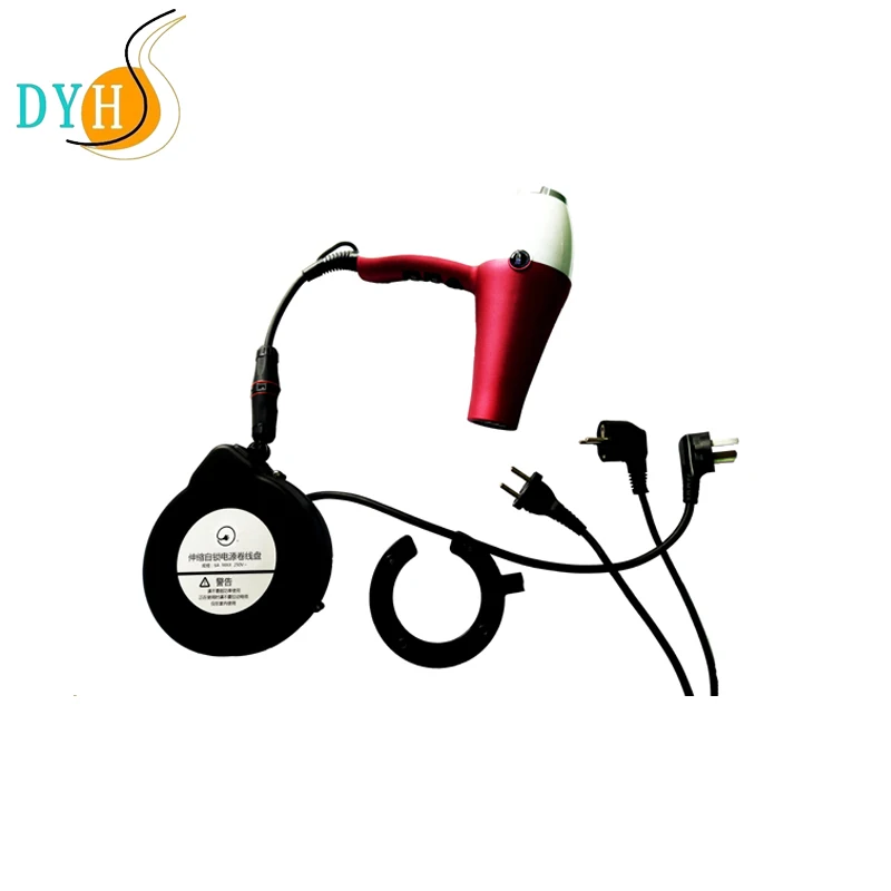 2.5m retracting cable reels Waterproof extension cord reel for hair dryer
