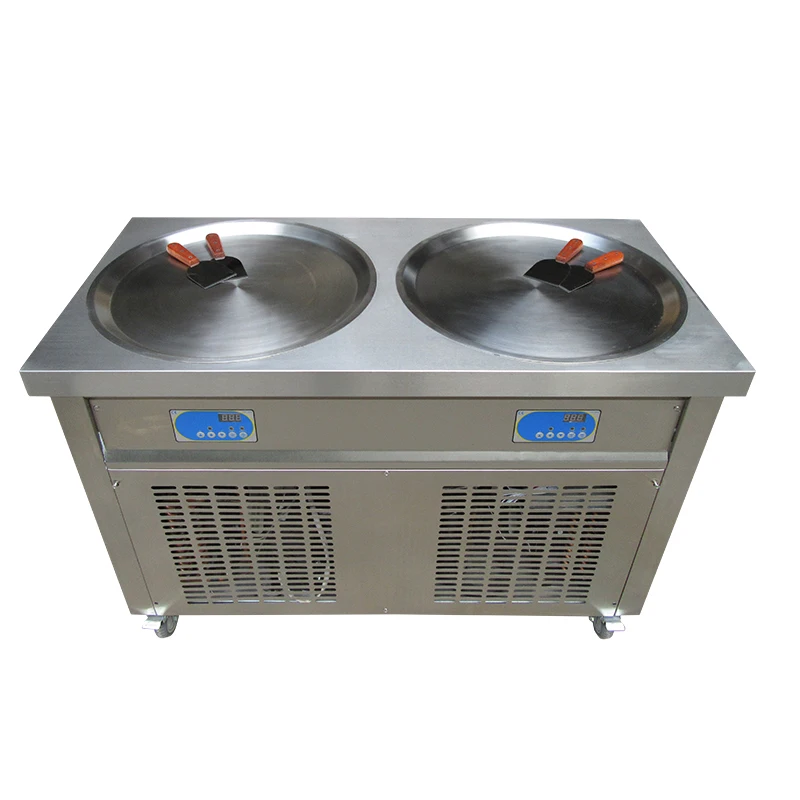 Express to worldwide Kolice  CE approved thai fried double round pan fry ice pan cream roll machine for sale