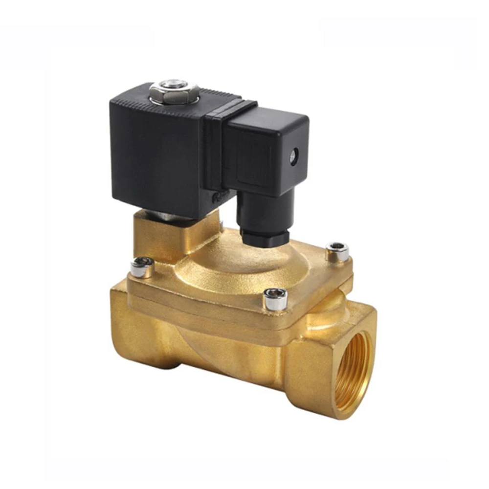 COVNA 3v 3.6v 5v 6v 9v dc DN15 1/2 inch 2 Way 120V AC Pilot Operated NC Brass Water Solenoid Valve