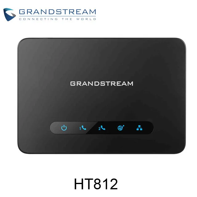 Original Grandstream HT812 IP PBX System Analog Telephone Adapter