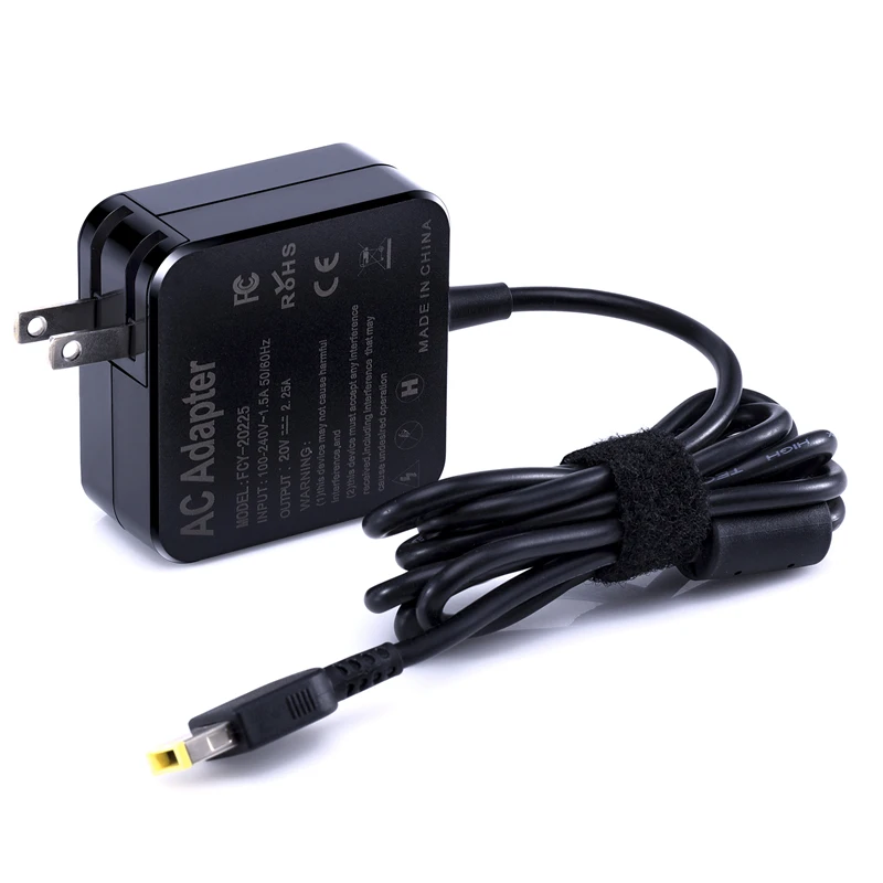 20V 2.25A 50W Factory Wholesale OEM ODM Desktop Notebook Laptop Charger Ac Power Adapter For Lenovo