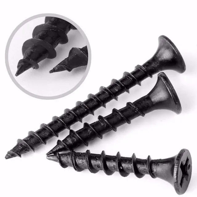 
C1022A fine thread bugle head black cheap drywall gypsum board self-tapping screw 