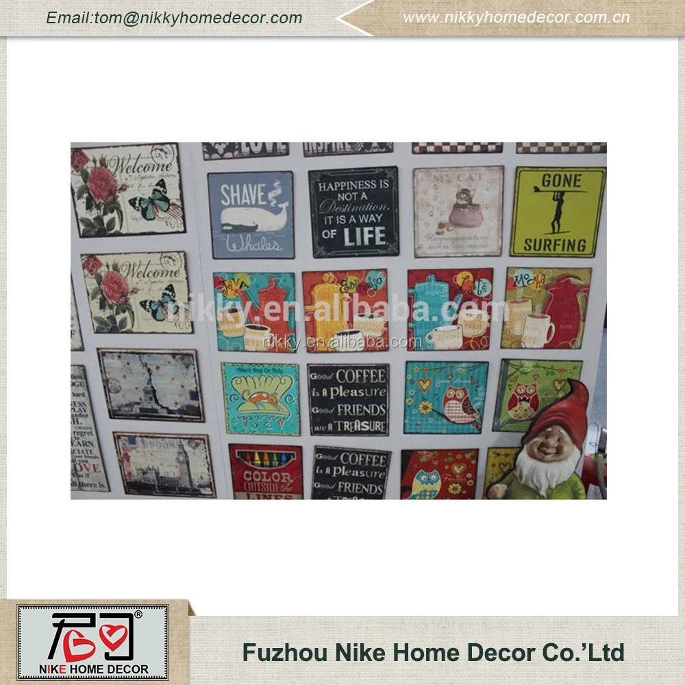 
Vintage style wall decorative metal sign/small metal sign/decorative metal word signs 