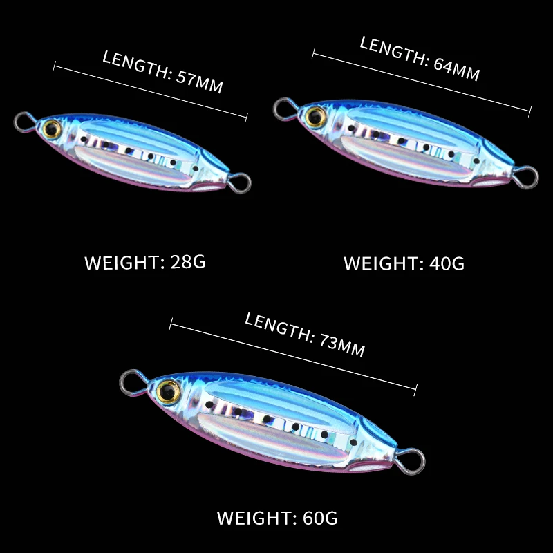 ALLBLUE 28g 40g 60g SLOWER OVAL Slow Pitch Pesca Metal Fishing Jig Lure