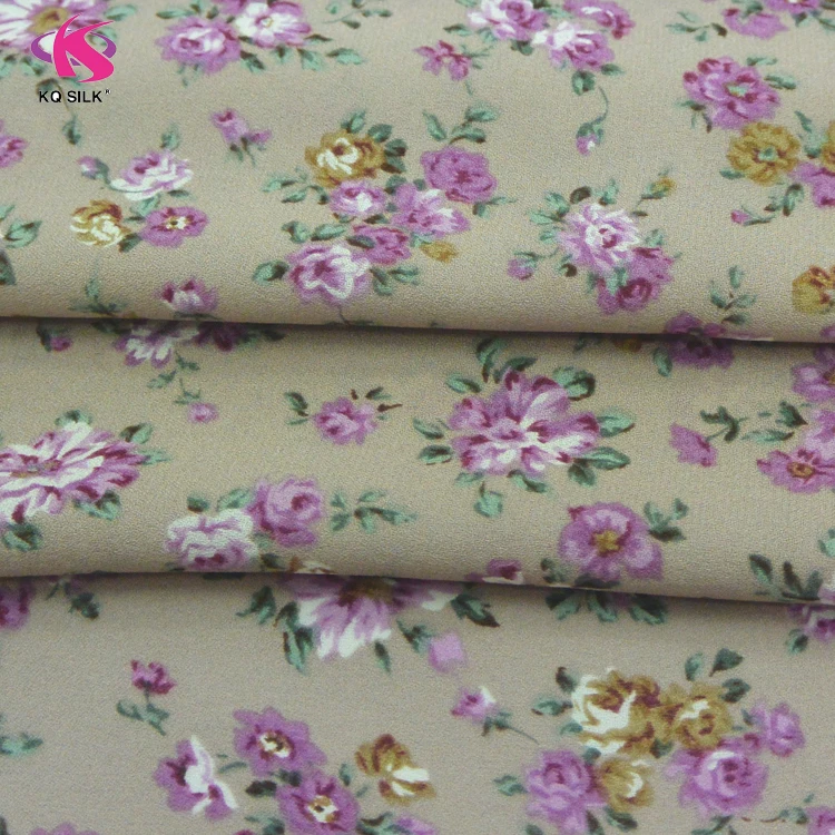 
High Quality Silk Georgette Fabric Miniature Floral Printed Silk Fabric Silk Crepe for Woman Clothing 
