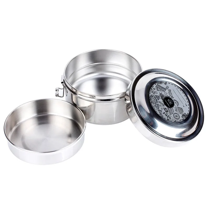 Pinkah high quality round kids adult double wall 304 stainless steel vacuum thermal lunch box