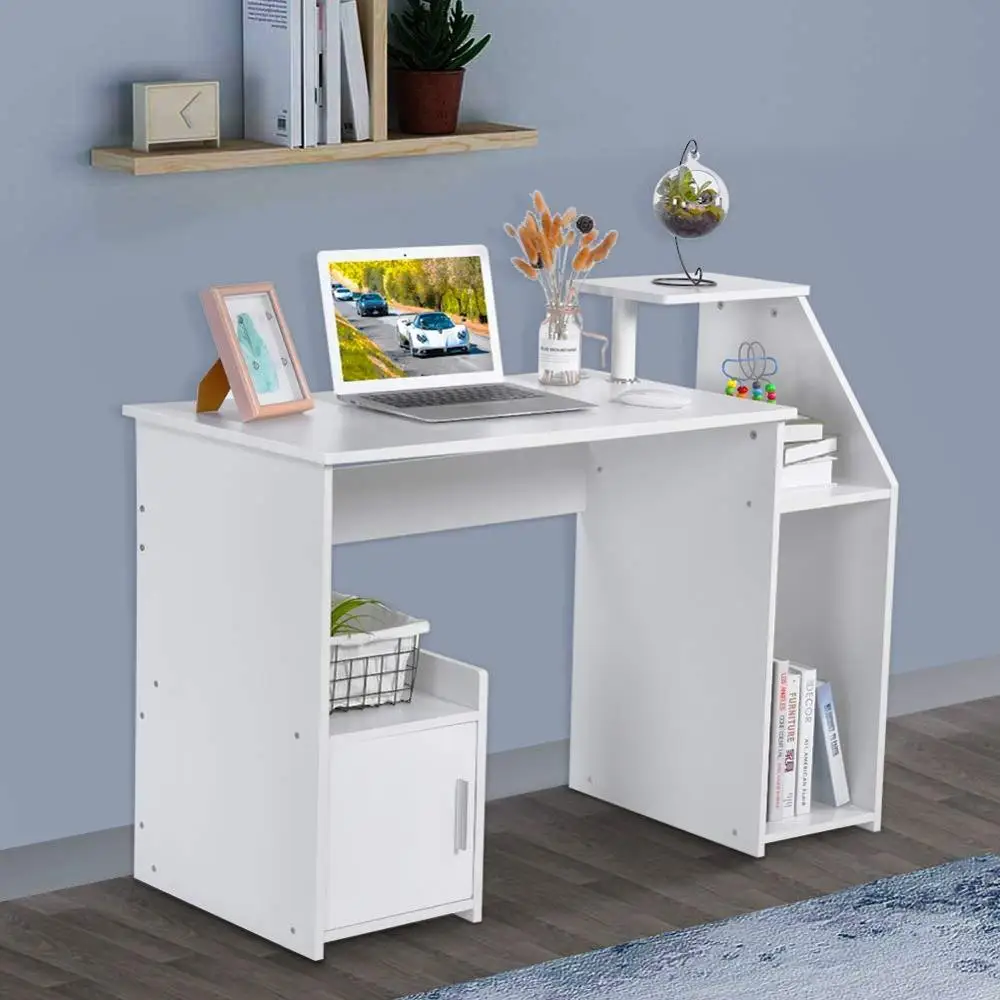 
Computer Desk With Host Drawer And Printer Shelf For Home Office PC Table Workstation 
