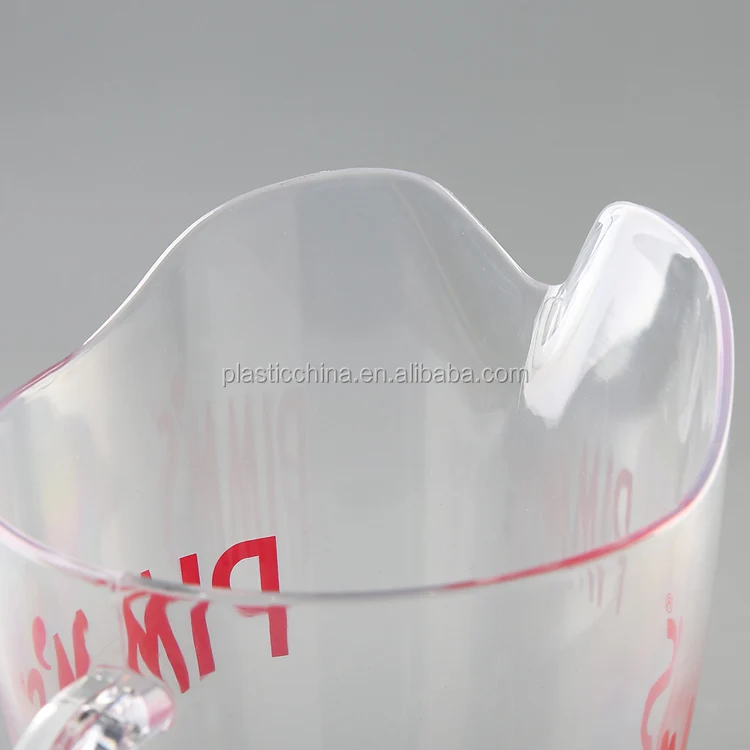 Plastic Drink Pitcher Plastic Stackable Beer Pitcher Jug For Bar Transparent Plastic Beer Pitcher