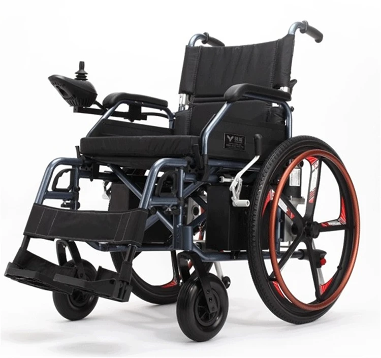 
Mini power economy remote control elderly handicapped automated folding electronic wheelchair with brushless motor 