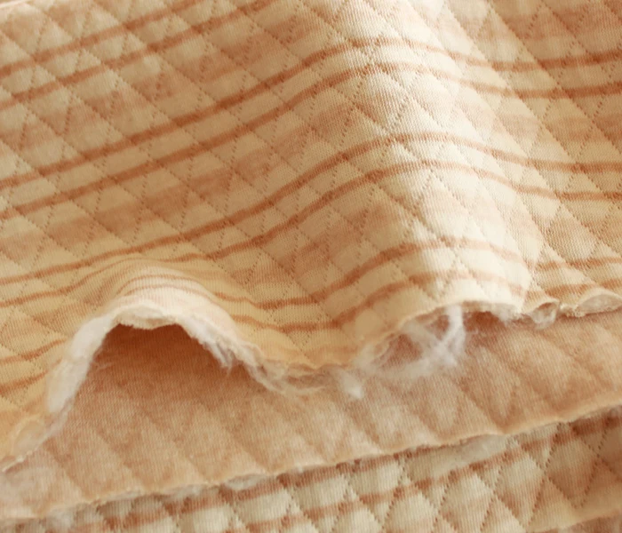 Soft Touch cotton Polyester Stretch Air layer warp knitting fabric