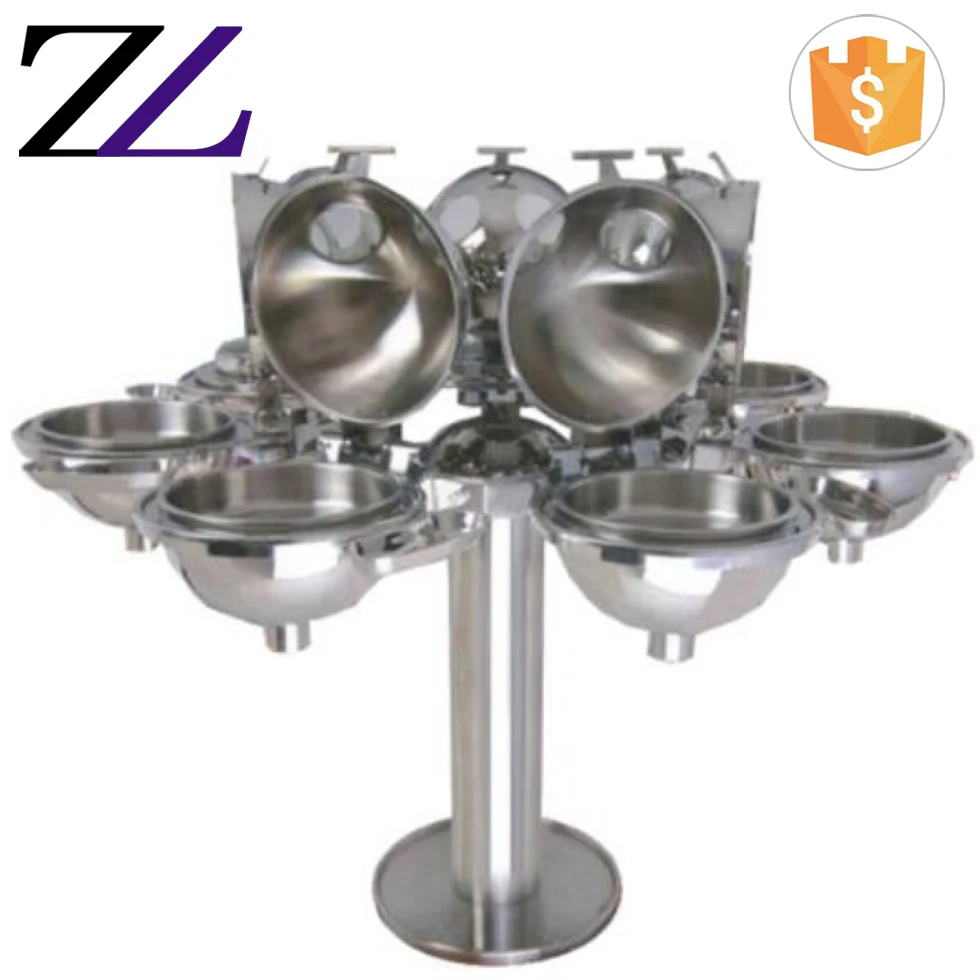 Revolving party set electric chaffing dish bava mirror polish buffet useful roll top hanging automatic rotating chafing dish