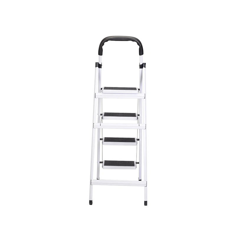 Portable aluminum telescopic steel folding step ladders