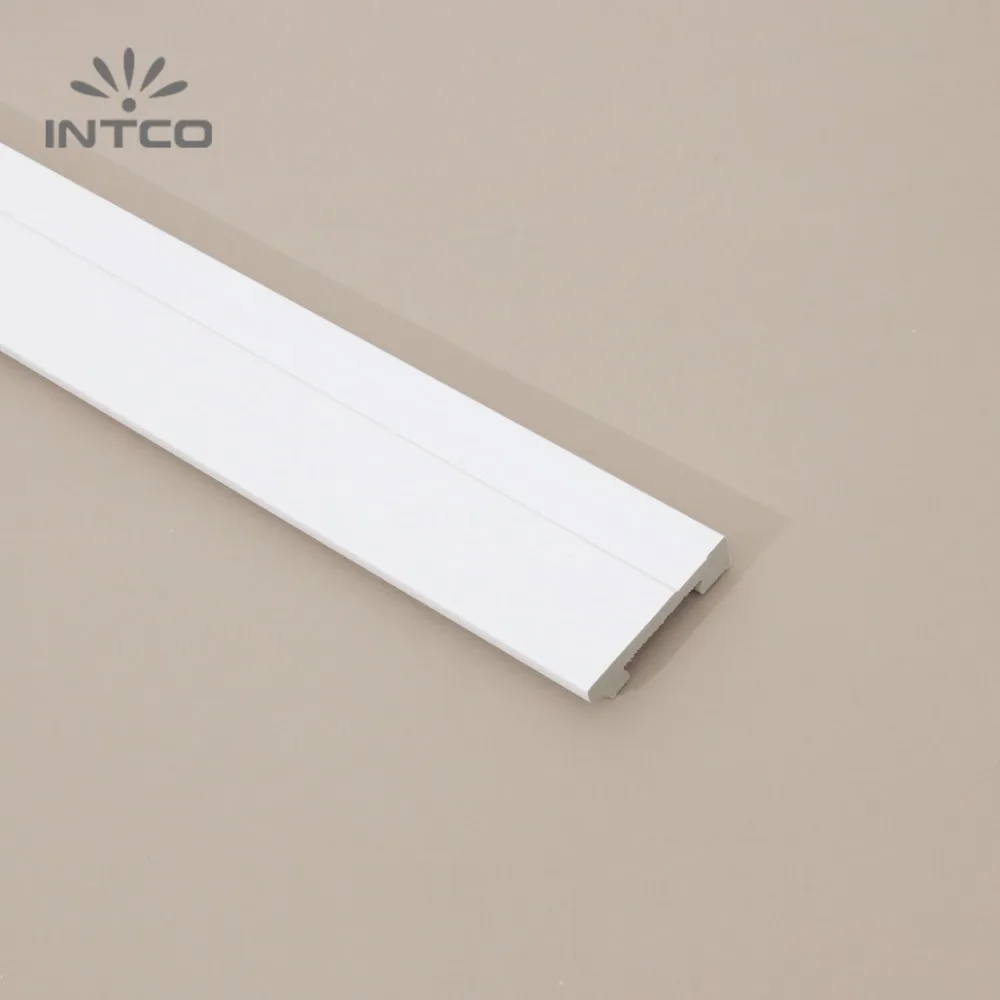 INTCO Hot Selling Quick Install Waterproof Plastic White Skirting Base Board