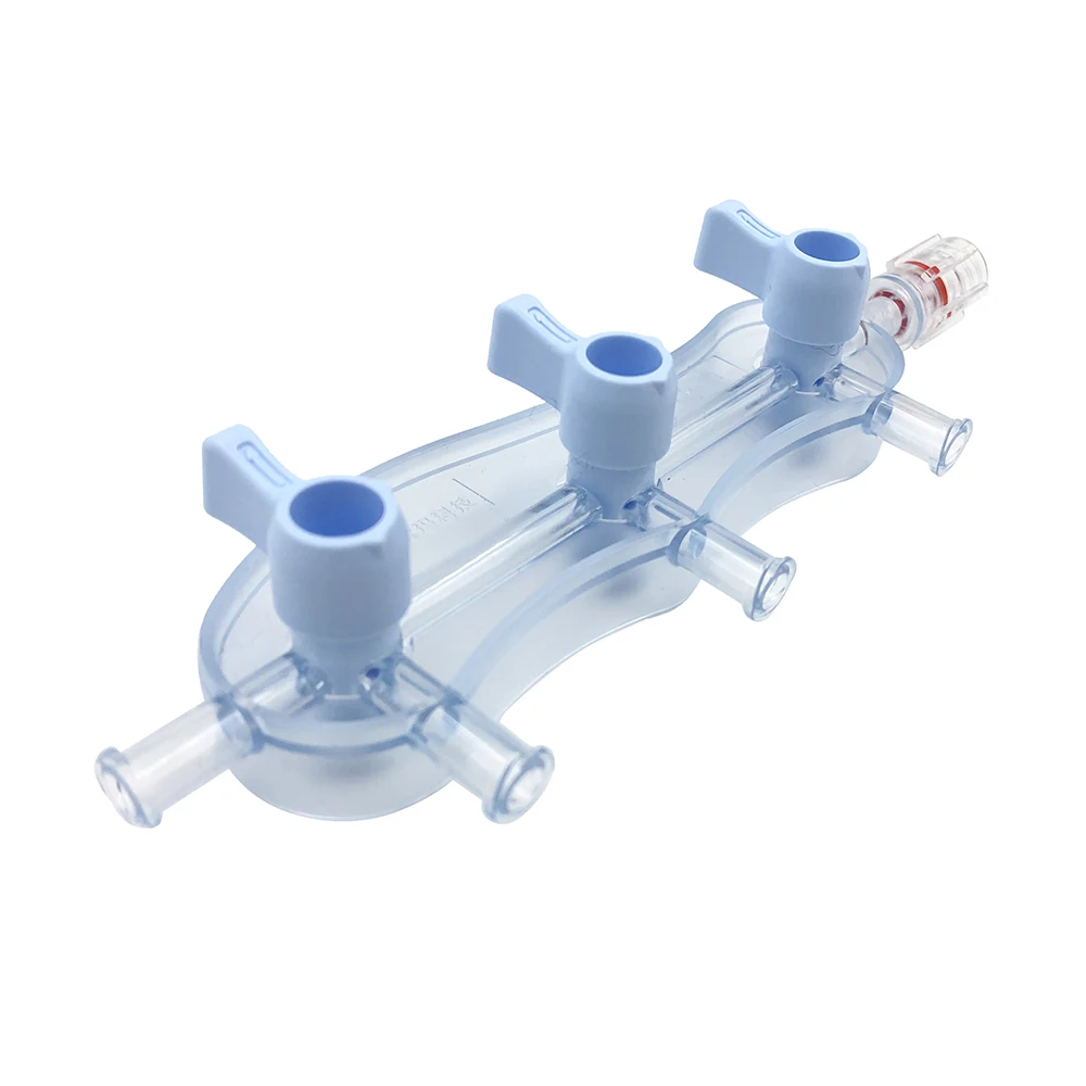 
Disposable high medical pressure 3-port infusion manifold 