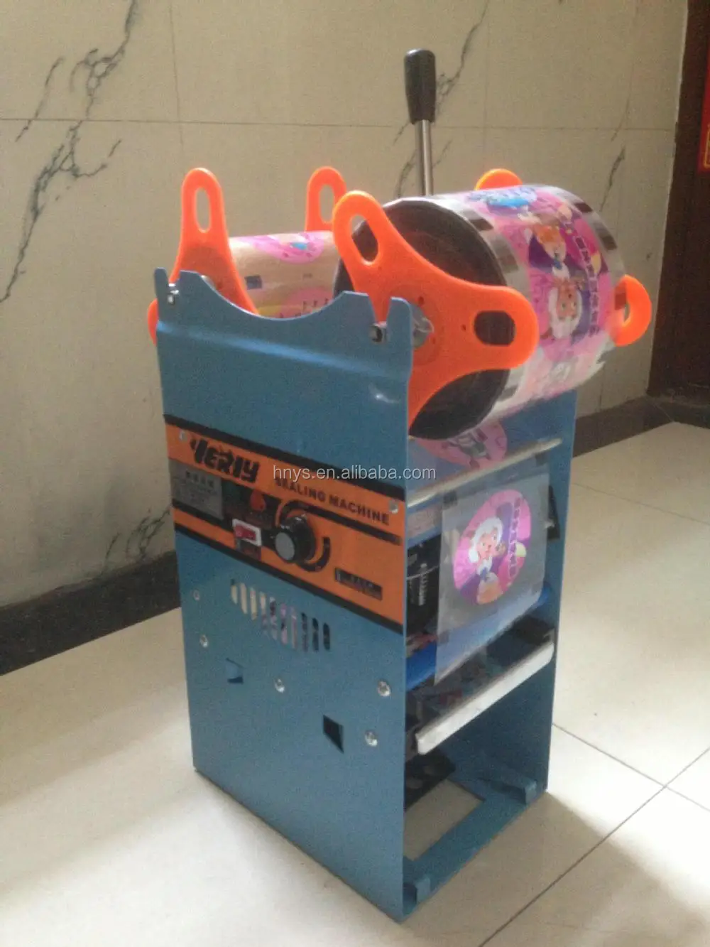 manual plastic cup heat sealing machine for yogurt/bubble tea/juice