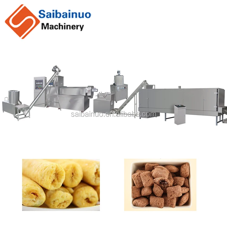 
china popular extruded chocolate core filling snack making machine 
