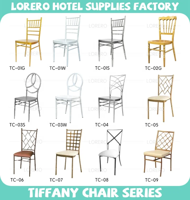 Wedding Party furniture Gold Metal  Napoleon chiavari Chairs