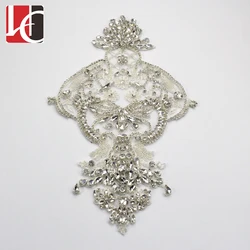 HC-6004 Hechun New design manufacture bridal dress applique crystal