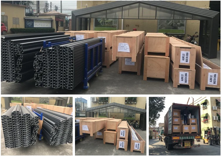 Двустворчатая крыша из алюминия 4x3 м